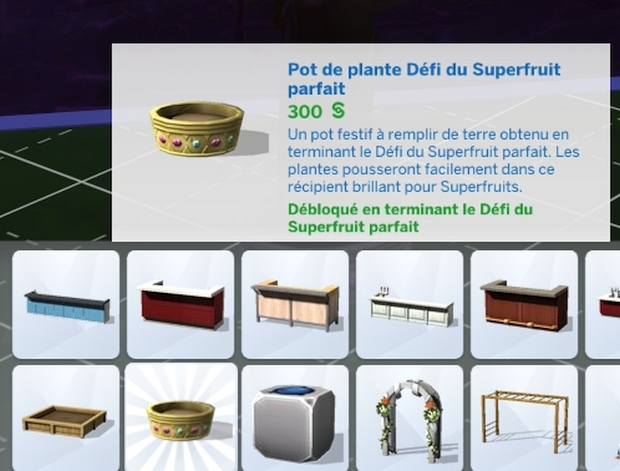 Les Sims 4 Pot défi superfruit parfait