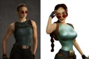 sophie turner série tomb raider lara croft outfit