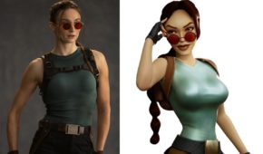 sophie turner série tomb raider lara croft outfit