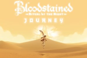 bloodstained ritual of the night x journey screen logo