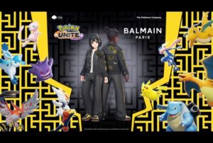 Pokémon Unite x Balmain logo