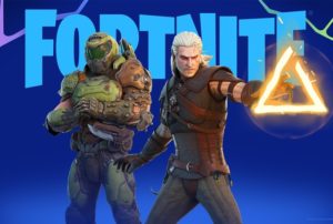 fortnite x doom slayer x geralt de riv the witcher 3