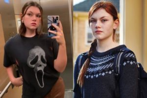 Shannon Berry cast as Abby for the Last of Us HBO comparison logo