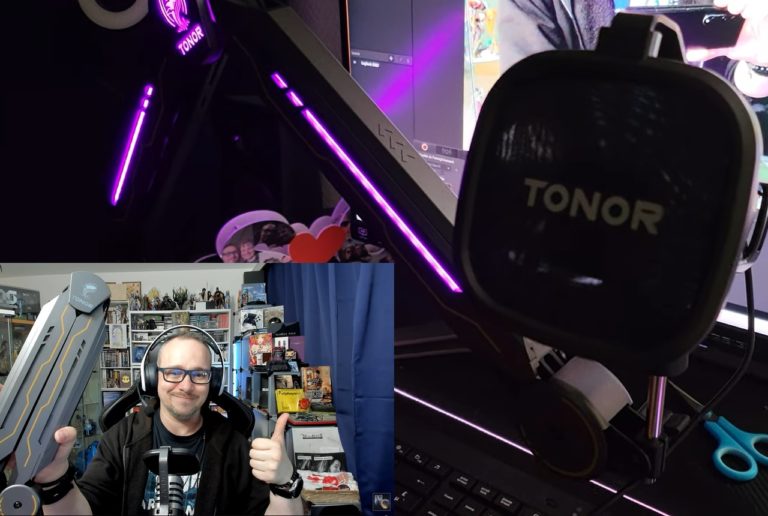 tonor RGB t90 bras micro boomarm rgb night logo youtube final