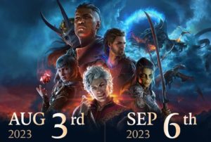 baldur's gate 3 launch date logo
