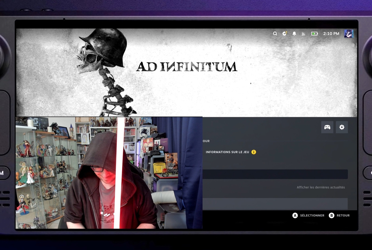 ad infinitum steam deck test youtube logo