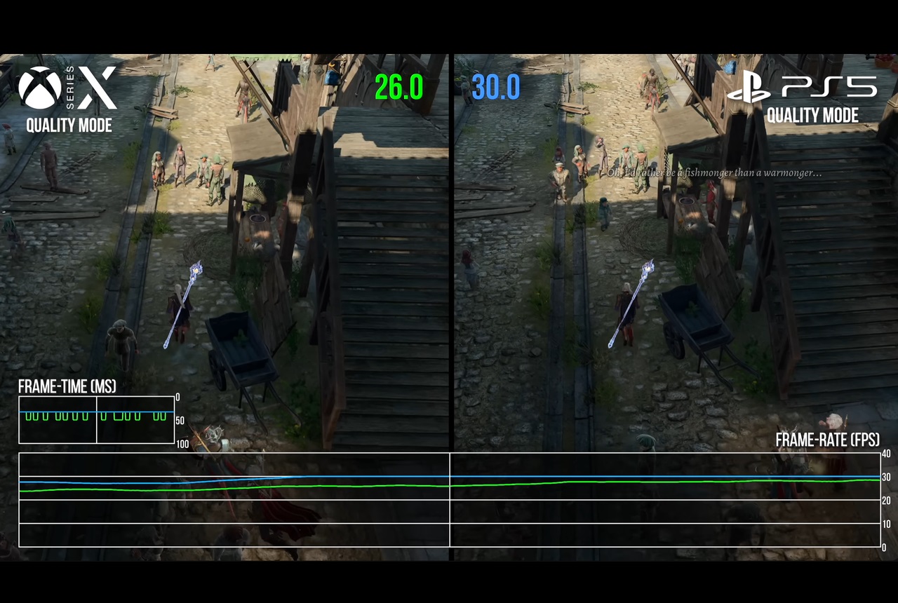 baldurs gate 3 xbox series x versus playstation 5