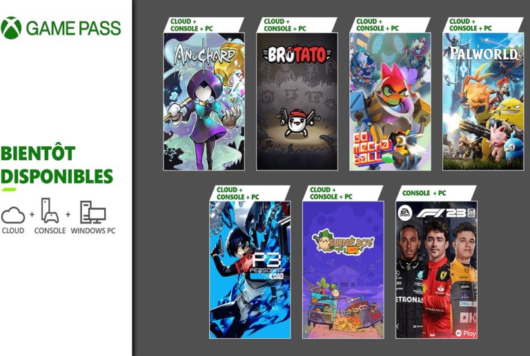 xbox game pass mi janvier 23