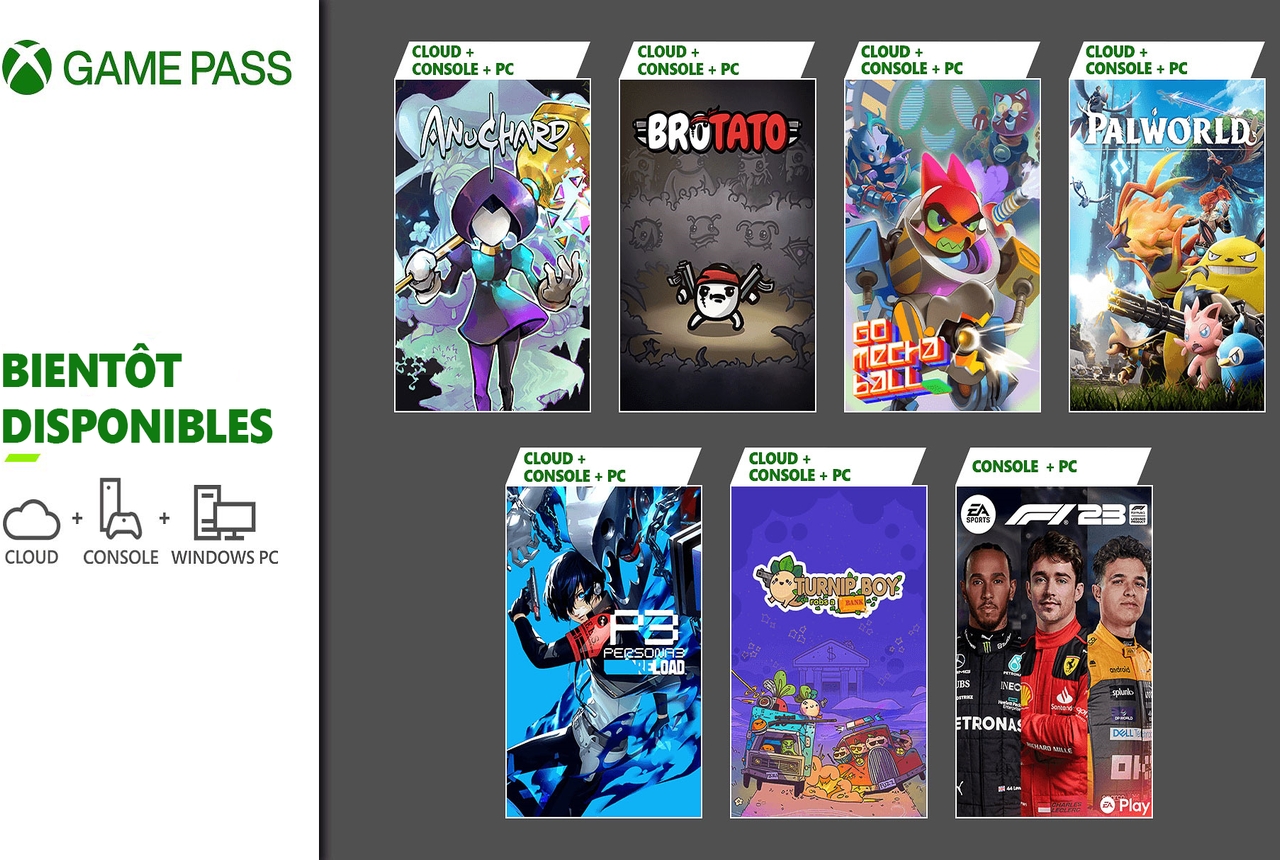 xbox game pass mi janvier 23