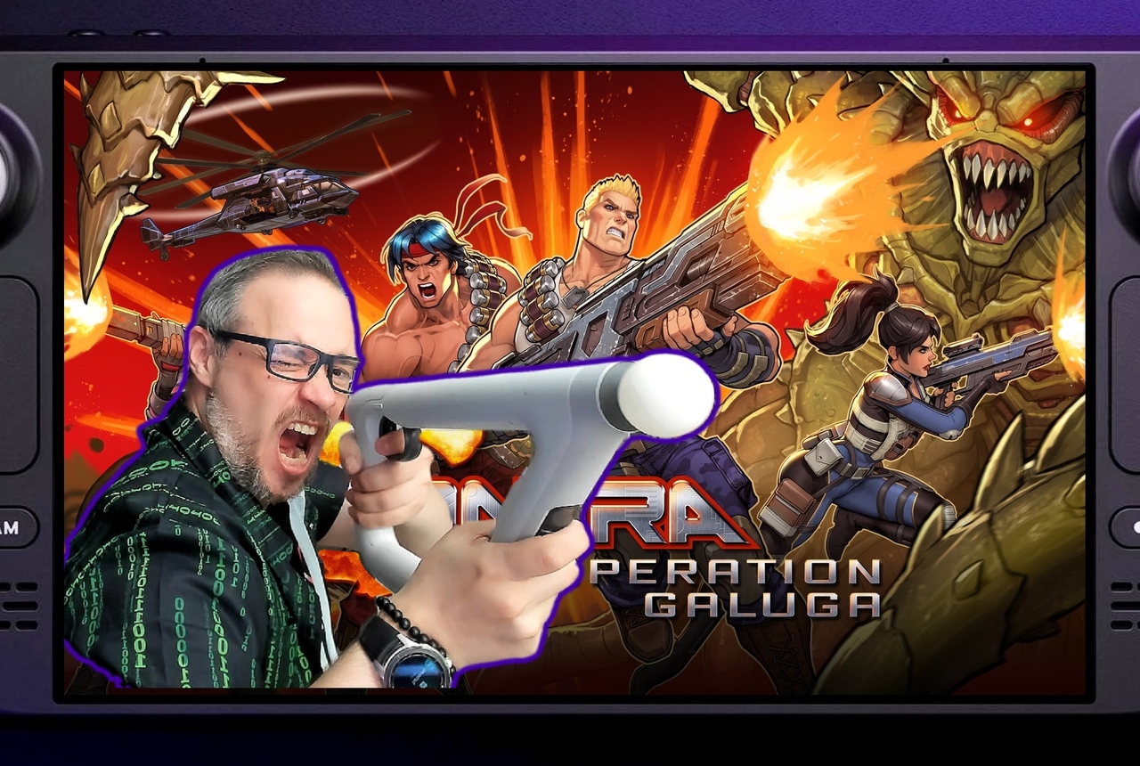 contra operation galuga steam deck test youtube logo