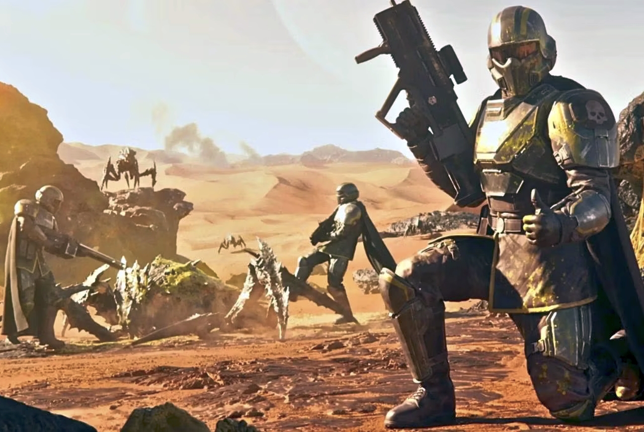helldivers 2 thumb up victory