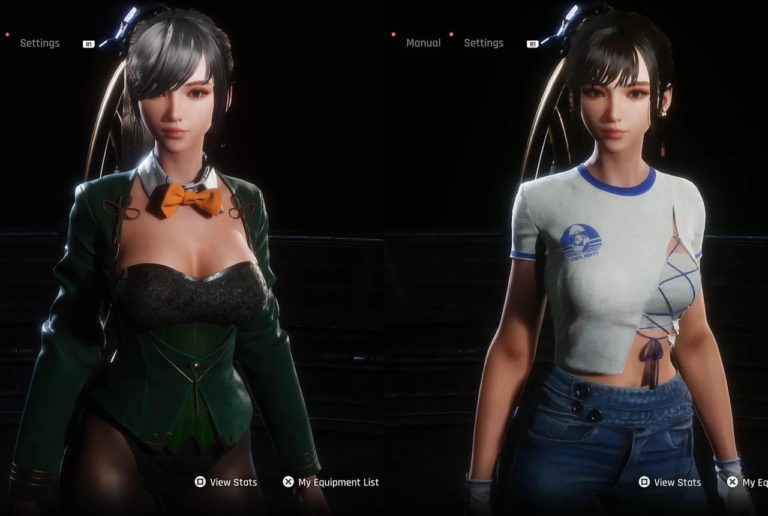 stellar blade eve cyber illusionist and four seconds destroyed denim suits