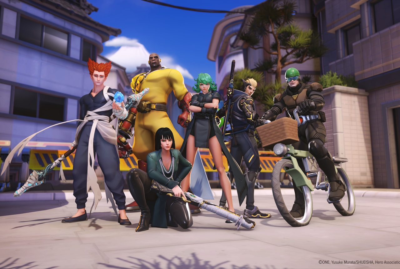 One Punch Man x Overwatch 2 logo