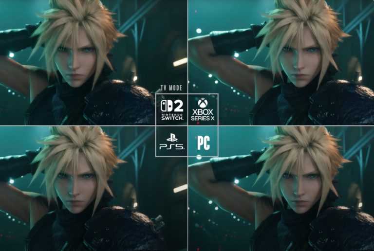 final fantasy vii remake comparatif switch 2 playstation 5 xbox series x pc