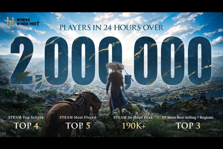 where winds meet 2 millions de joueurs