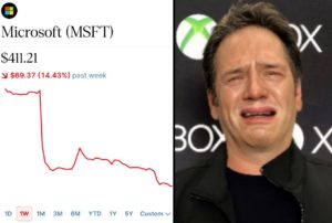 microsoft chute boursière xbox phil spencer rip