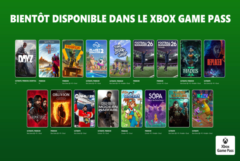 Xbox Game Pass Ultimate Avril 2026