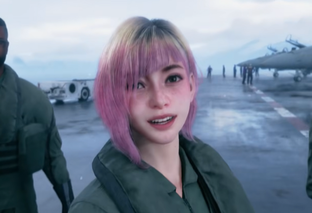 ace combat 8 sexy pilot pink hair